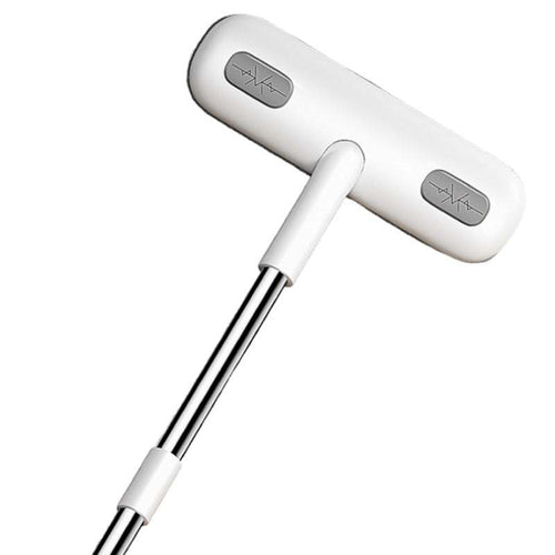 2-in-1 Window Fly Screen Cleaner with a white plastic T-shaped head and shiny extendable metal handle