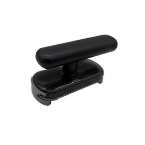 2 pack Black Creative jar and bottle opener in black plastic with a smooth lever handle and curved gripping clamps