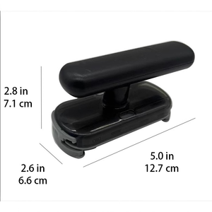 2 pack Black Creative jar and bottle opener with a compact black plastic body, curved clamp and broad lever handle