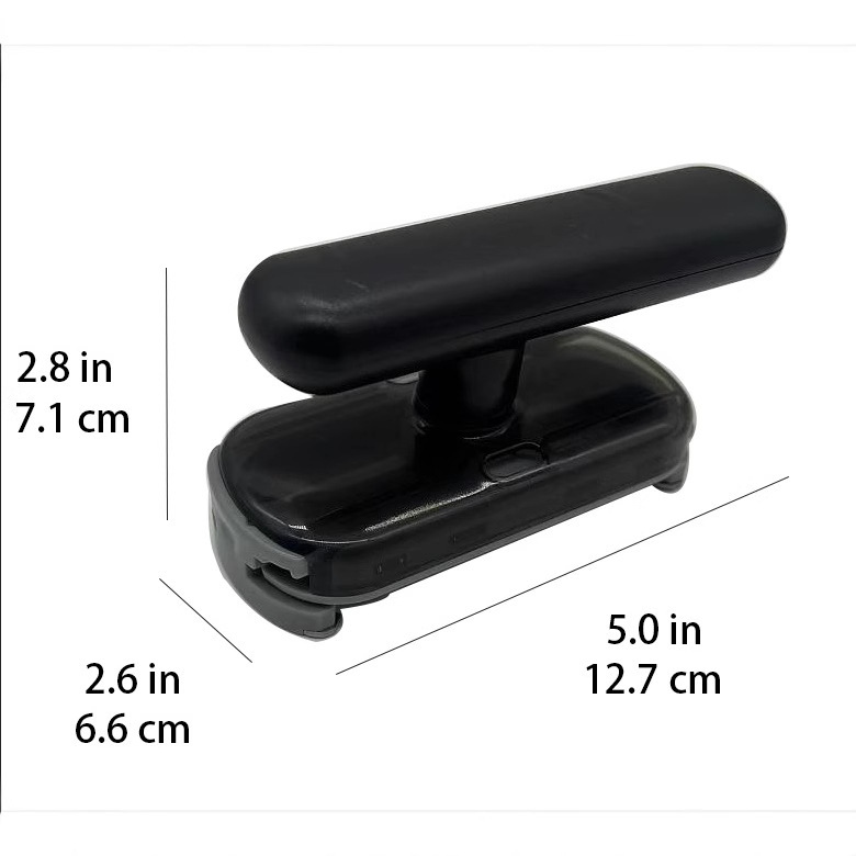 2 pack Black Creative jar and bottle opener with a compact black plastic body, curved clamp and broad lever handle