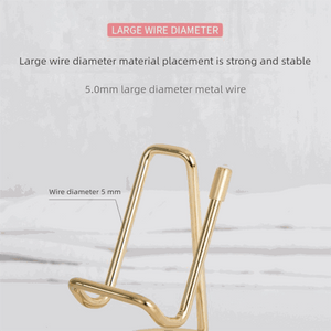 2-Pack Black Universal Aluminum Phone Stand with a gold-toned wire frame, raised support and 5 mm metal construction