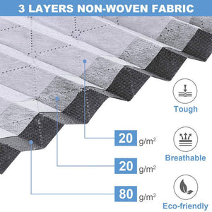 2 Pack Folding Non-Woven storage containers feature layered grey fabric with three visible textured layers and breathable construction