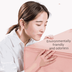 2-Pack Grey Extra Large storage bag shown in pink non-woven fabric with a zippered lid and front handle