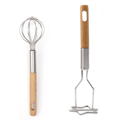Mini Whisk and Star-Shaped Potato Masher Set (2-Pack)