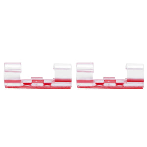 20Pcs Wire Clamp transparent plastic cable clips with a low profile and raised ends for securing cords