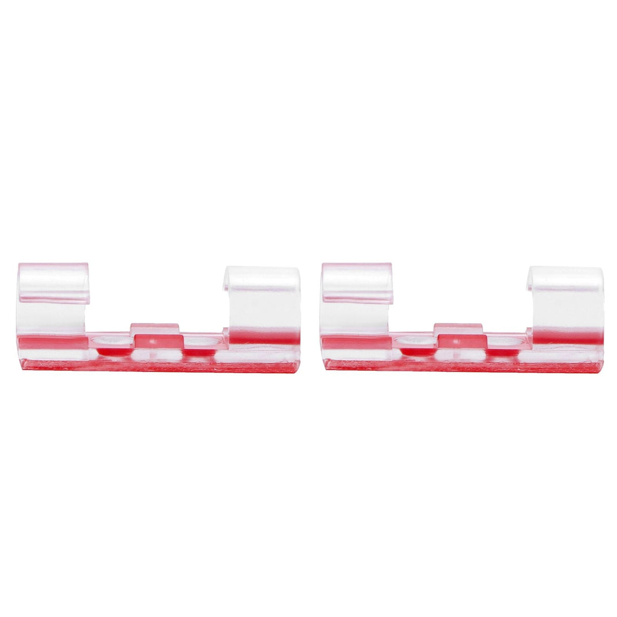 20Pcs Wire Clamp transparent plastic cable clips with a low profile and raised ends for securing cords