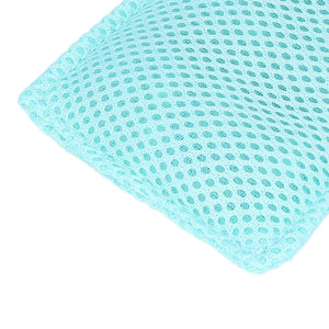 2PCS Dish Scrubber cloths in pale aqua mesh with a raised open-weave pattern and flexible rectangular shape