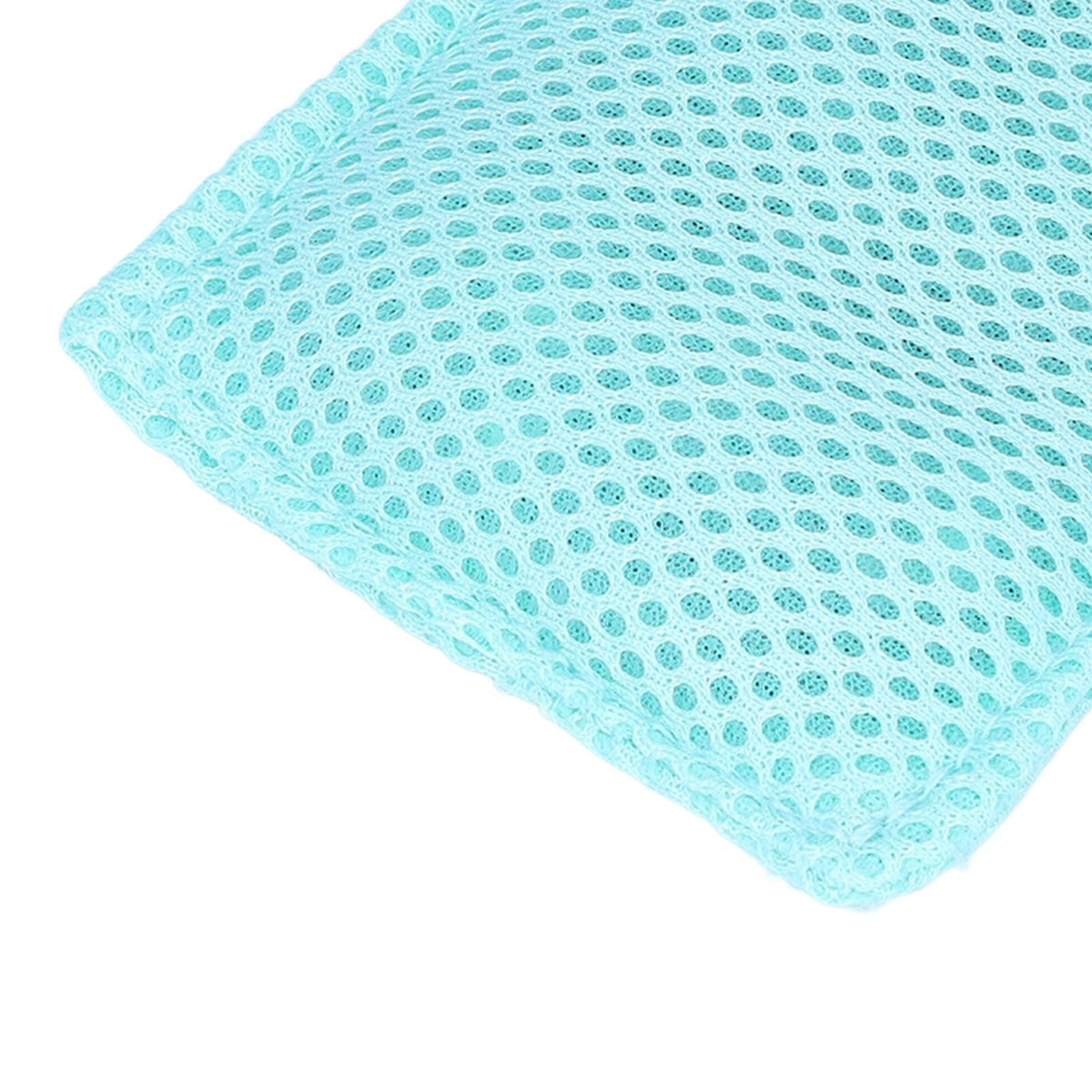 2PCS Dish Scrubber cloths in pale aqua mesh with a raised open-weave pattern and flexible rectangular shape