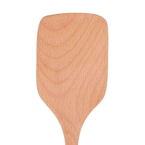 2Pcs Kitchen Turner Spatula Set with a single visible natural light-brown wooden turner and broad rounded blade