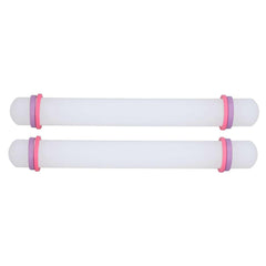 Plastic Rolling Pin 2-Pack – Nonstick, Rounded Ends, Sturdy Handle, Suits Pastry, Pizza, Noodles & Dumplings
