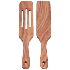Teak Wood Spatula and Slotted Turner Set (2-Pack)