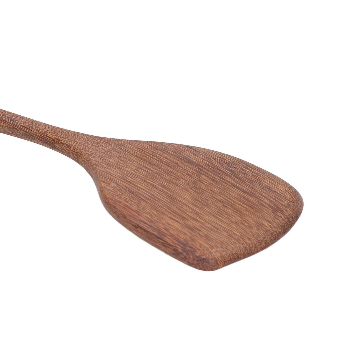 2pcs Wooden Spatula in reddish-brown wood with visible grain and a smooth, broad flat head