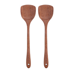 Wenge Wooden Spatula with Long Handle (2-Pack)