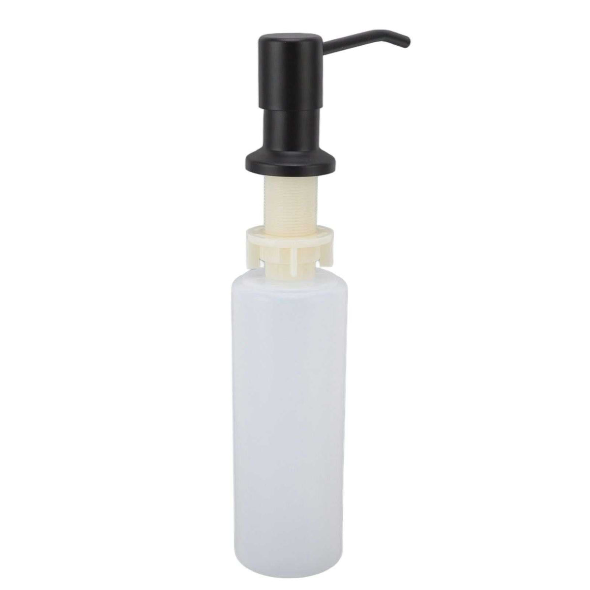 300ml Kitchen Sink Soap Dispenser with a black pump head, translucent plastic bottle and long curved dispensing lever