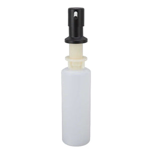 300ml Kitchen Sink Soap Dispenser with a black pump head, cream plastic neck and translucent white bottle