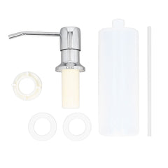 304 Stainless Steel Sink-Mounted Soap Dispenser – 300ml, 360° Pump, Chrome Plate