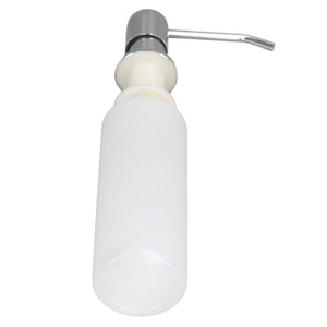 300ml Sink Soap Dispenser with a white plastic bottle and chrome-finish metal pump with a long press lever