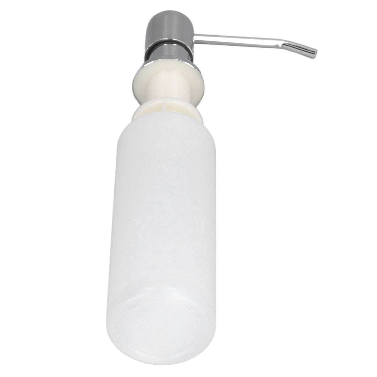 300ml Sink Soap Dispenser with a white plastic bottle and chrome-finish metal pump with a long press lever