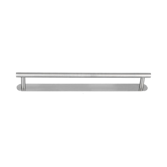 304 Stainless Steel Towel Rack with a brushed silver finish, featuring a single straight rod and slim wall-mount brackets