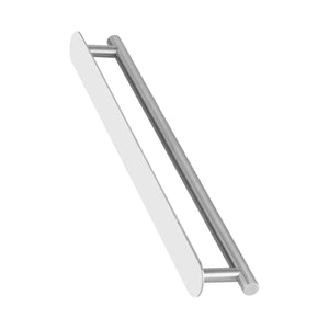 304 Stainless Steel Towel Rack with a brushed silver finish, a single cylindrical rod and broad mounting plate.