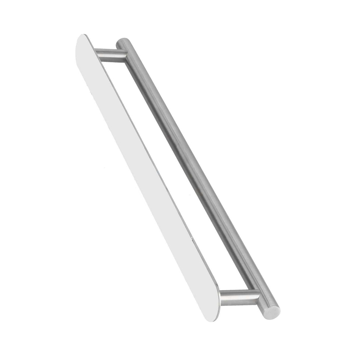 304 Stainless Steel Towel Rack with a brushed silver finish, a single cylindrical rod and broad mounting plate.