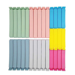 Food Bag Sealing Clips – 32-Pack Reusable Plastic Clips, 2 Sizes, 7 Colours