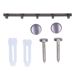45cm Aluminium Alloy Multi-Hook Row Rail – Wall-Mounted Coat & Towel Hook Strip, Grey