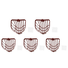 Hollow Transparent Tissue Box Holder – Wall-Mounted Self-Adhesive, Pack of 5 (Brown)