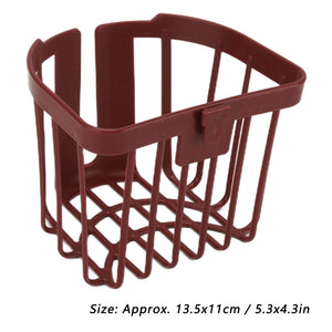 5pcs Hollow Tissue Box Holder in dark brown plastic, featuring an open ventilated cage design and wall-mount tab