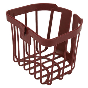 5pcs Hollow Tissue Box Holder in reddish-brown plastic, featuring an open cage frame and slatted sides