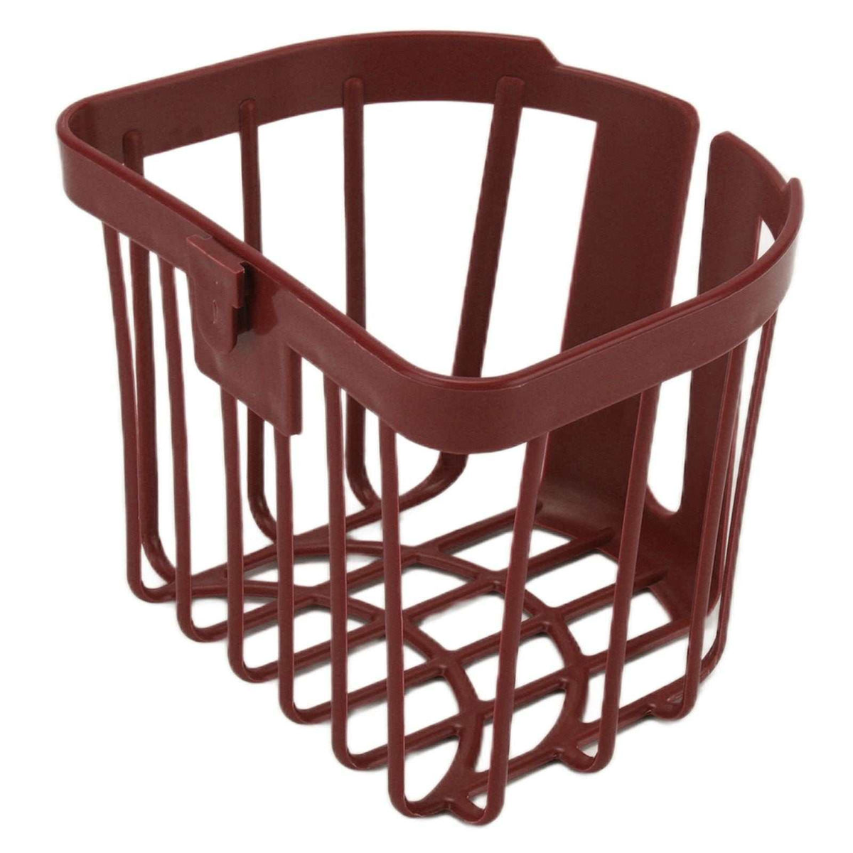 5pcs Hollow Tissue Box Holder in reddish-brown plastic, featuring an open cage frame and slatted sides