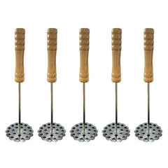 Stainless Steel Potato Masher with Wooden Handle (5-Pack)