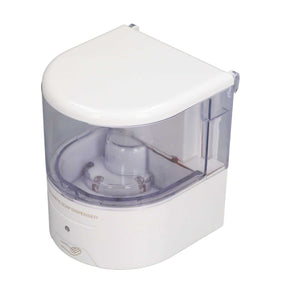 600ml Automatic Soap Dispenser in white ABS plastic with a clear reservoir and rounded wall-mounted housing