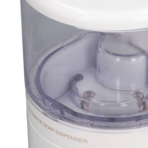 600ml Automatic Soap Dispenser with a white ABS body and clear tank, featuring a visible internal dispensing mechanism
