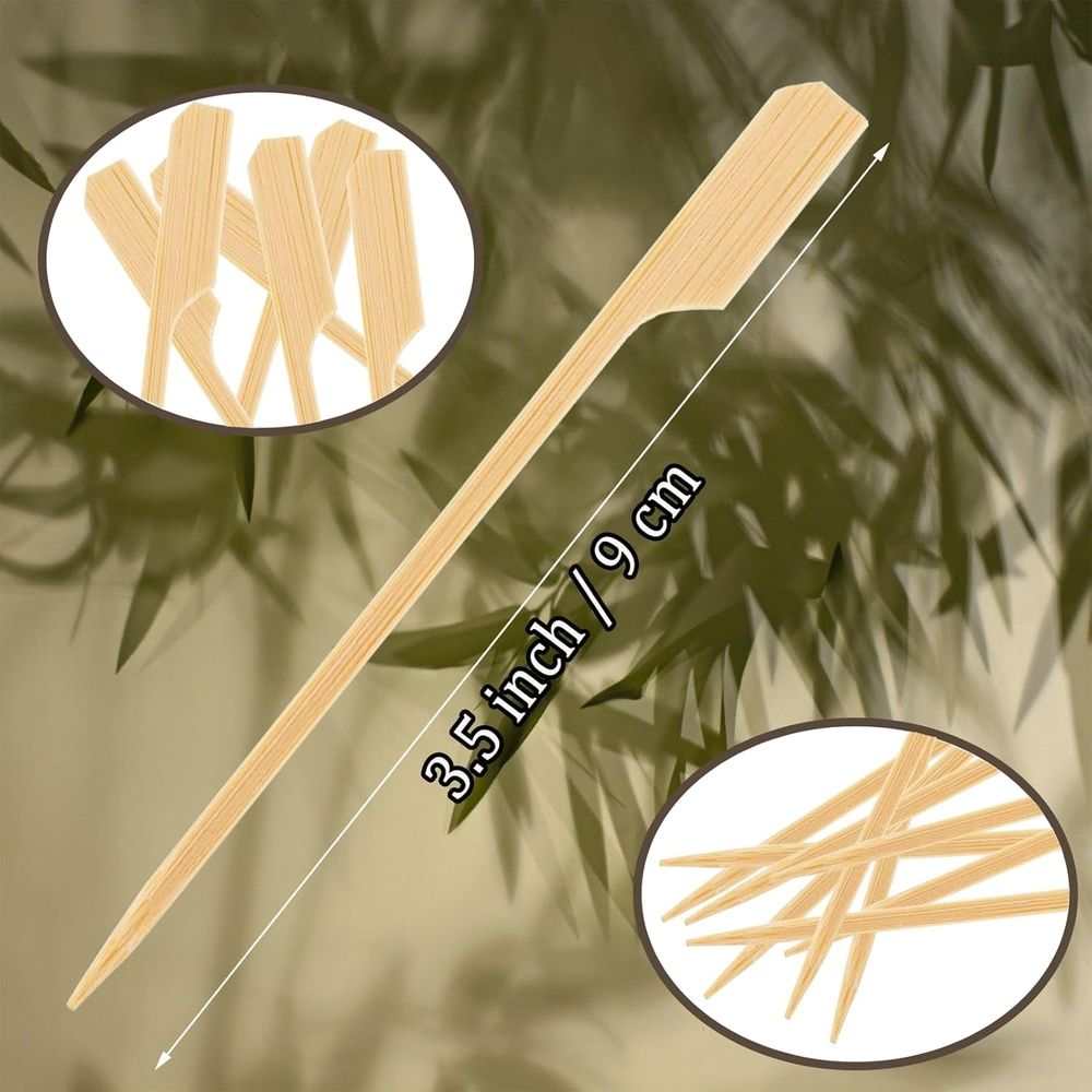 Bamboo Paddle Cocktail Picks – 100 Pack, 3.5 Inch