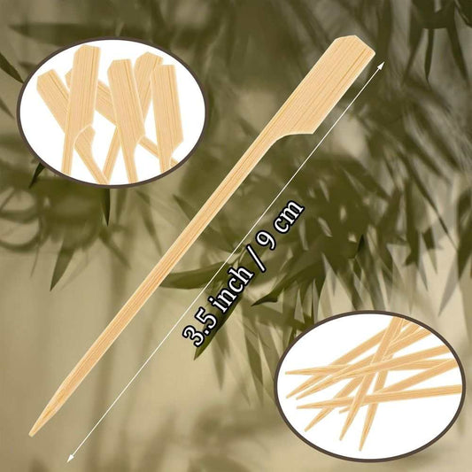 Bamboo Paddle Cocktail Picks – 100 Pack, 3.5 Inch