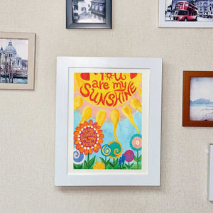 Children's Wooden Art Display Frame – A4 Size, Horizontal & Vertical, 33x24cm