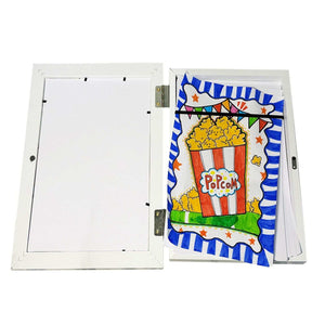 Children's Wooden Art Display Frame – A4 Size, Horizontal & Vertical, 33x24cm