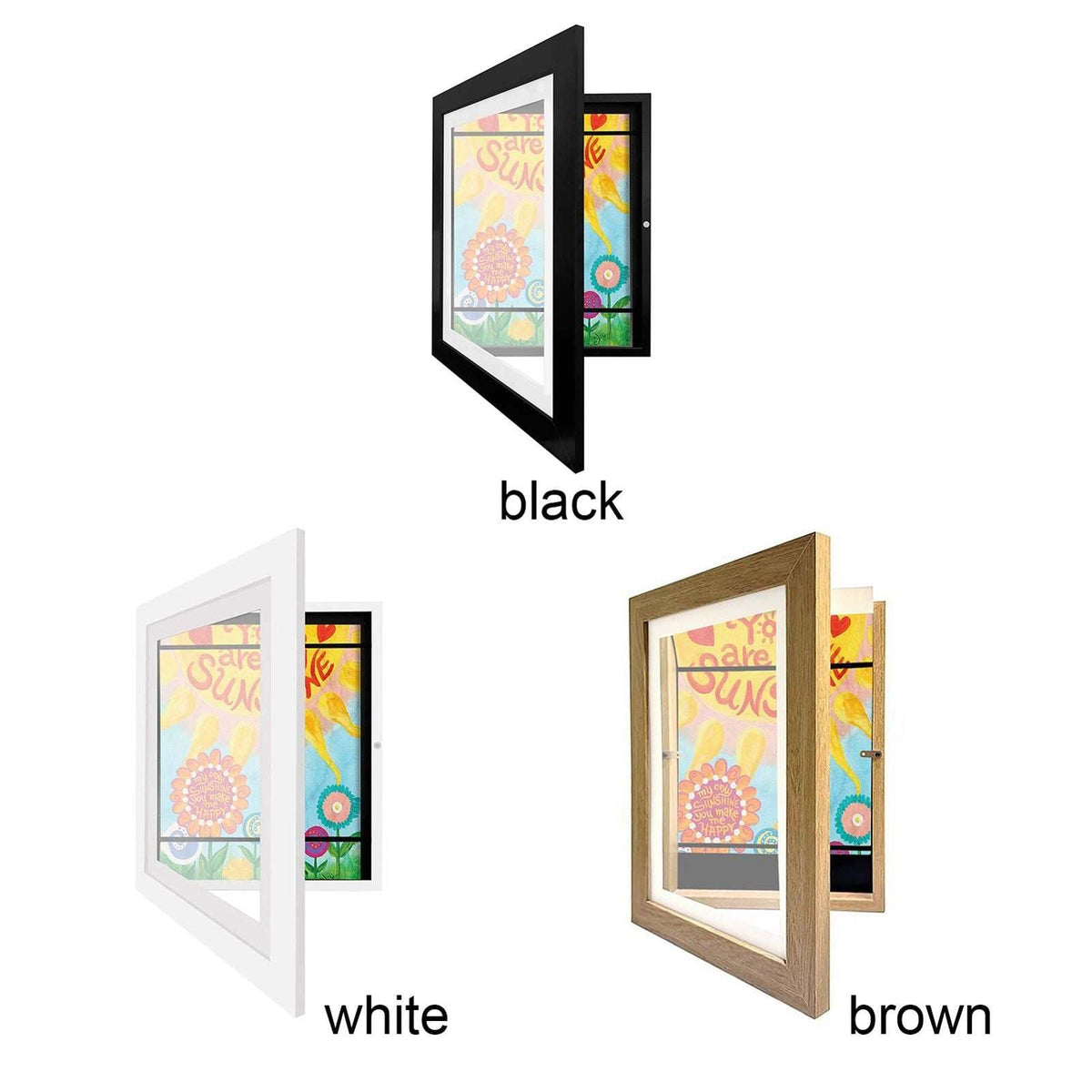 Children's Wooden Art Display Frame – A4 Size, Horizontal & Vertical, 33x24cm