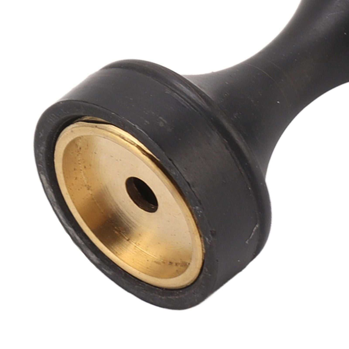 Bathroom Towel Hook Copper with a black rounded D-shaped hook and a gold-toned circular mounting plate