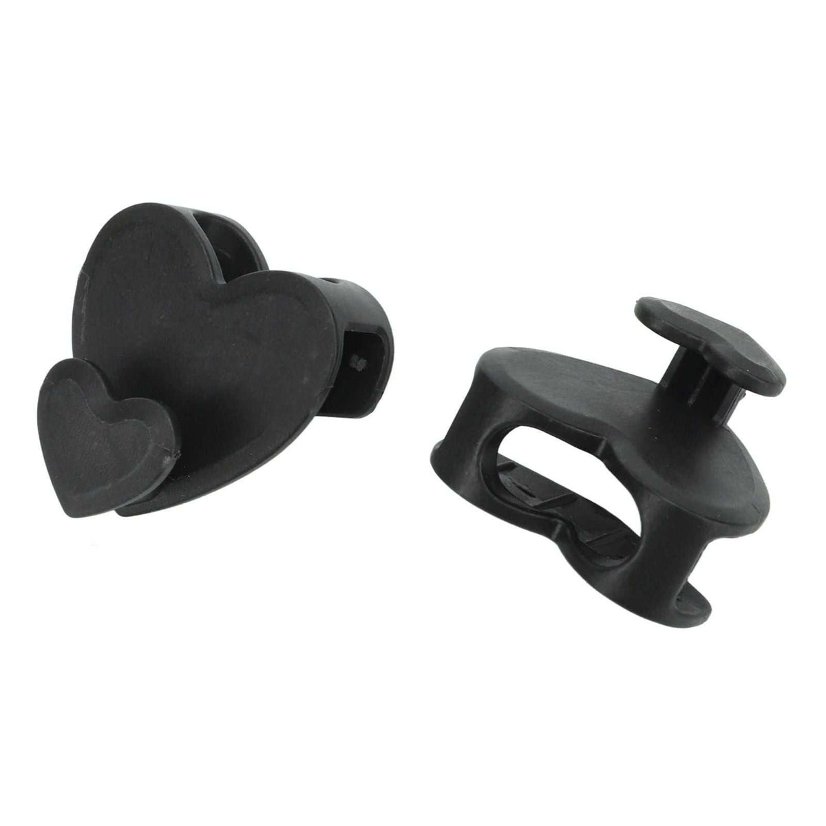 12pcs Clothes Hanger connector hooks in black plastic, with a compact clip design and raised hanger attachment peg