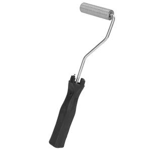 Aluminium Alloy Bubble Roller with a ribbed silver metal roller, bent steel shaft and black plastic handle