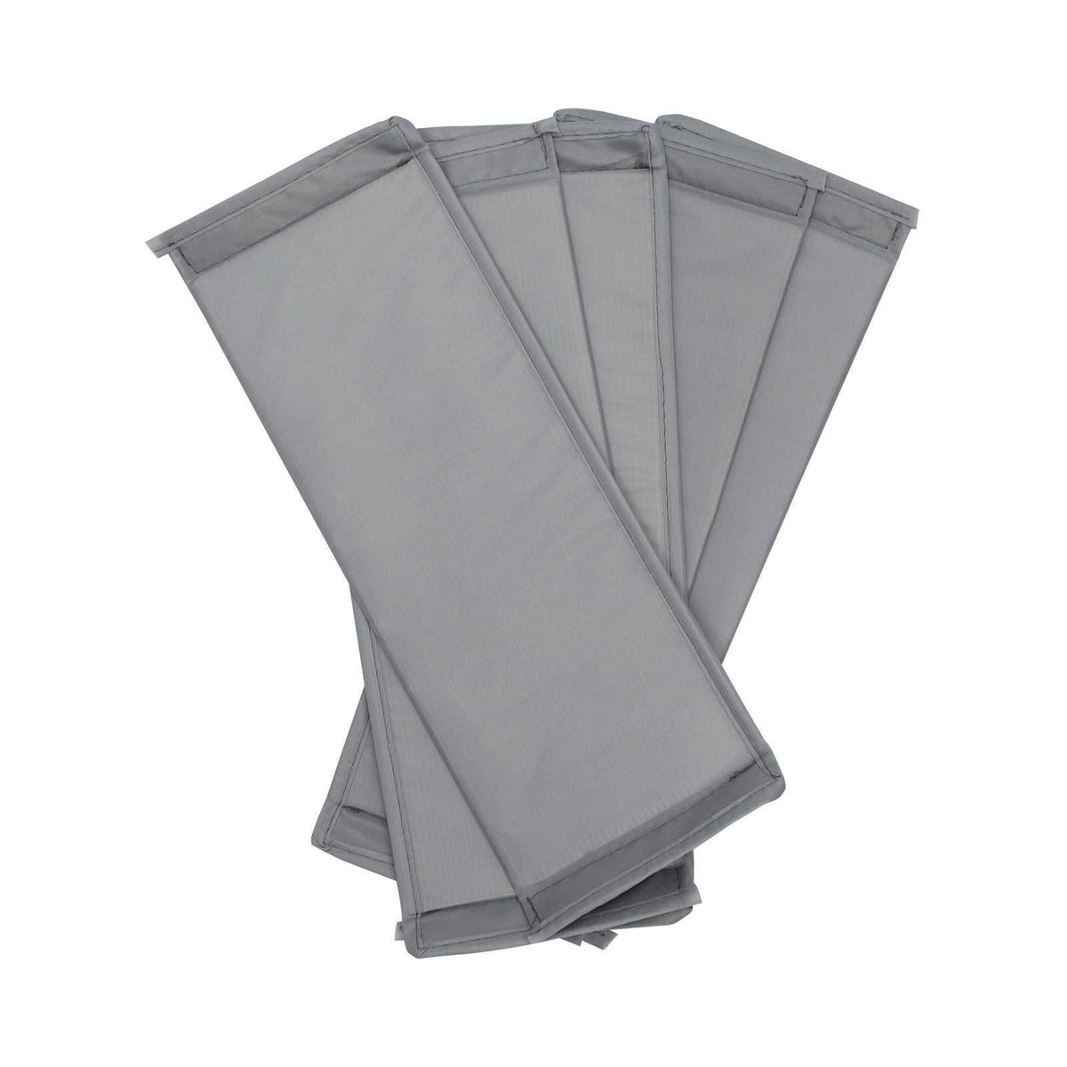 Washable Cotton Linen shoe organiser dividers in grey fabric, with rectangular panels and stitched reinforced edges
