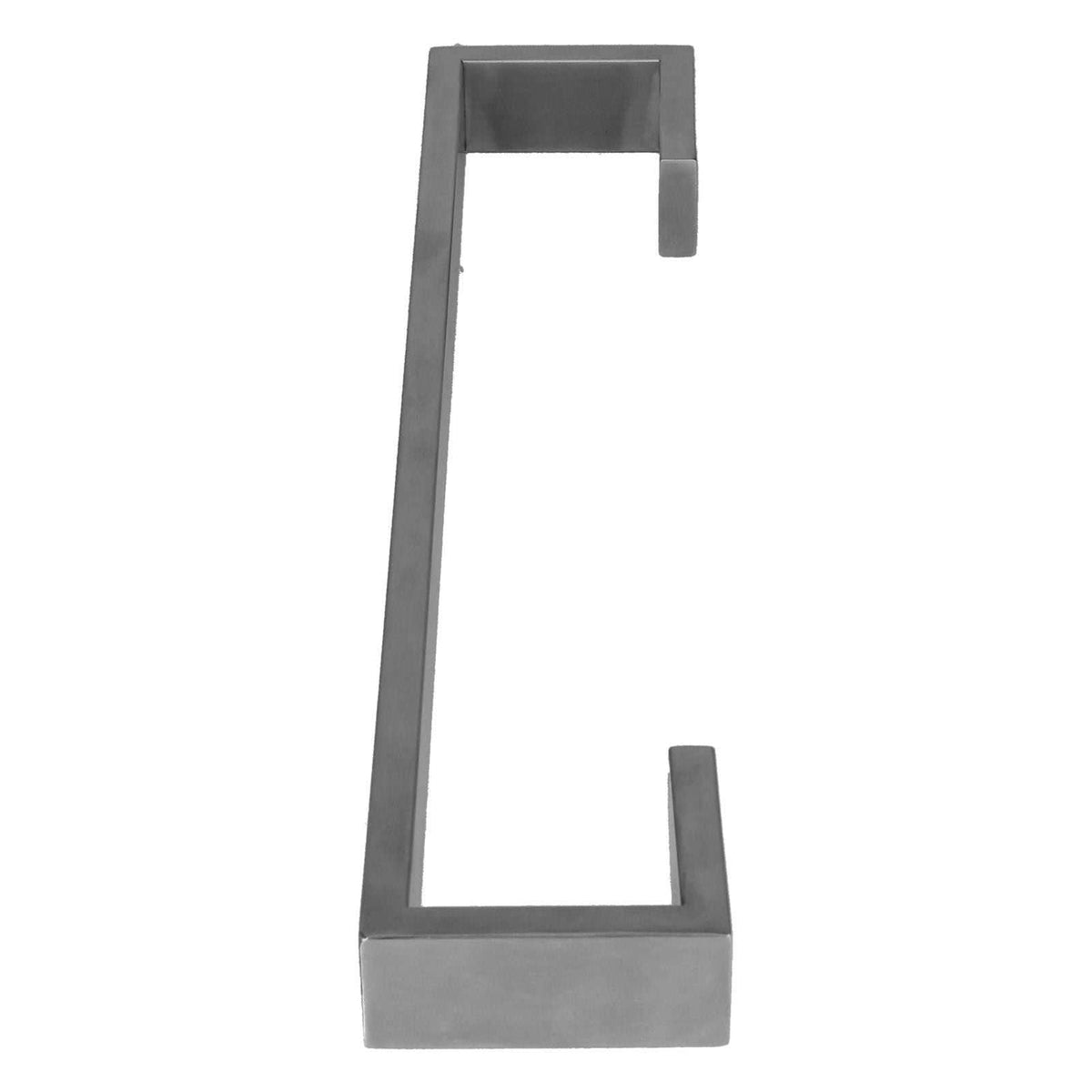 40cm Bath Towel Holder in brushed silver stainless steel, with a minimalist angular frame and open-ended hanging bar