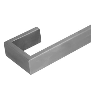 40cm Bath Towel Holder in brushed silver stainless steel, featuring a sleek rectangular bar and angular wall mount