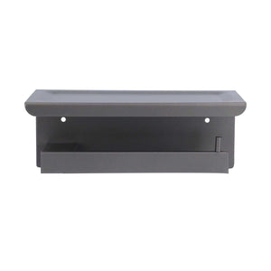 Aluminium Alloy Toilet Paper Holder with Phone Shelf – Wide, Anti-Rust, Grey