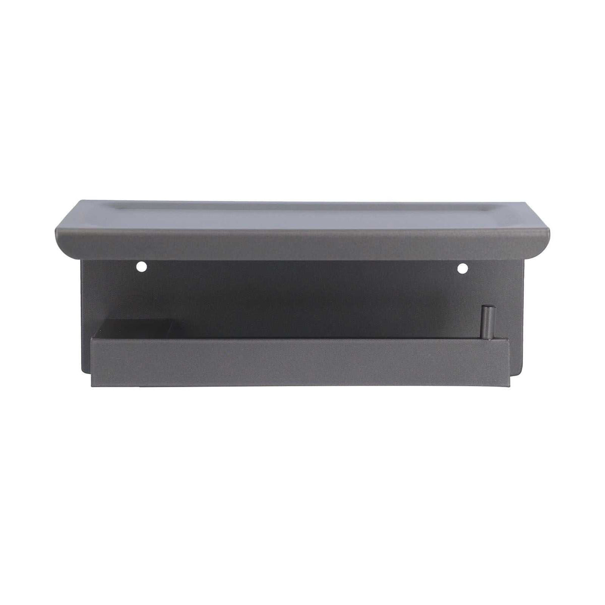 Aluminium Alloy Toilet Paper Holder with Phone Shelf – Wide, Anti-Rust, Grey
