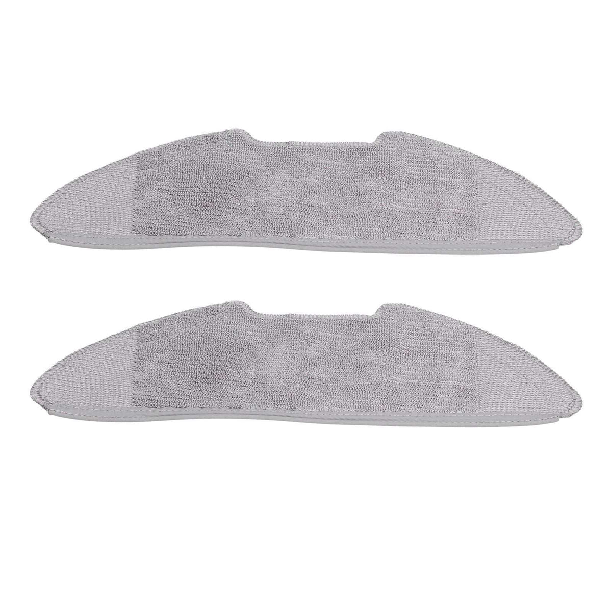 Sweeper Mop Pad set of two light grey fibre replacement pads with elongated shape and textured cleaning surface