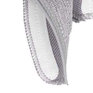 Sweeper Mop Pad in grey and white fibre with a textured looped surface and stitched edges