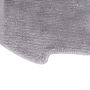 Sweeper Mop Pad in light grey textured fibre with dense looped weave and a shaped edge for robot vacuum cleaning